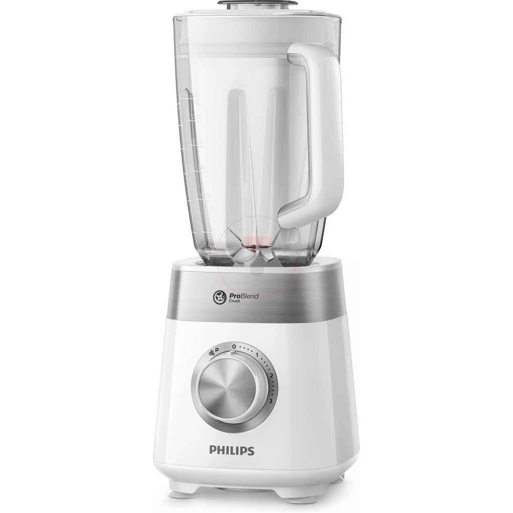 Philips Blender 5000 Series, HR2224/00, ProBlend Crush, 2.0L Maximum Capacity, 1.5L Effective Capacity, 800W, 3 Speed Setting + Pulse, Plastic Jar, White