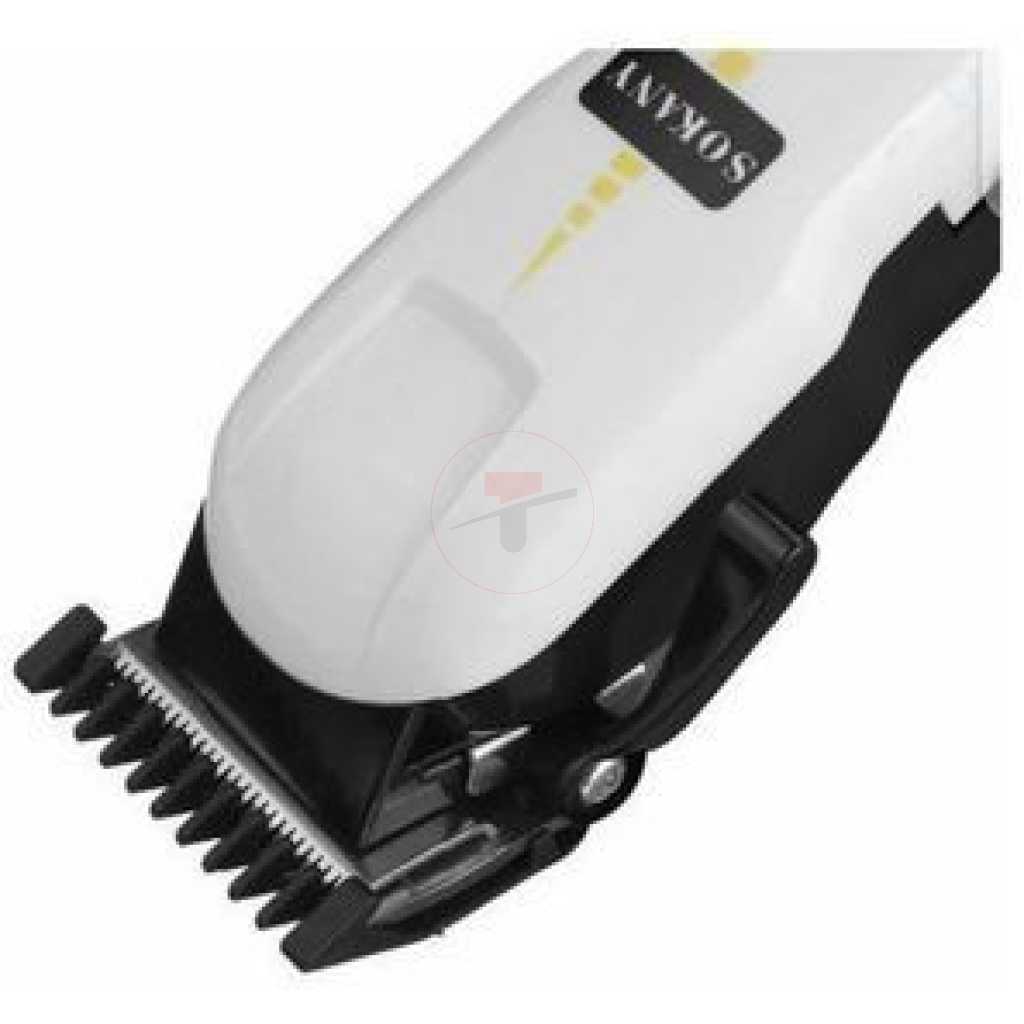Sokany Precision Electric Rechargeable Hair Clipper Shaving Machine White