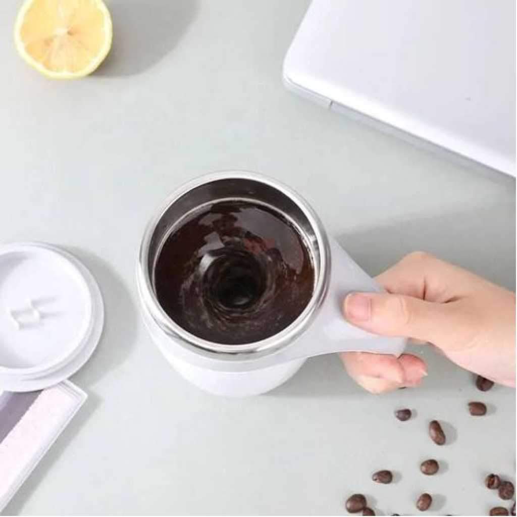 Multifunctional Automatic Magnetic Self-stirring Cup Travel Mug Stainless Steel Espresso Coffee Cup Blender Smart Mixer Thermal Mug for Tea- Multicolor