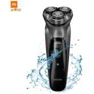 Enchen Men Electric Warrior 3D Triple Floating Shaver Black Stones3 Waterproof - Black