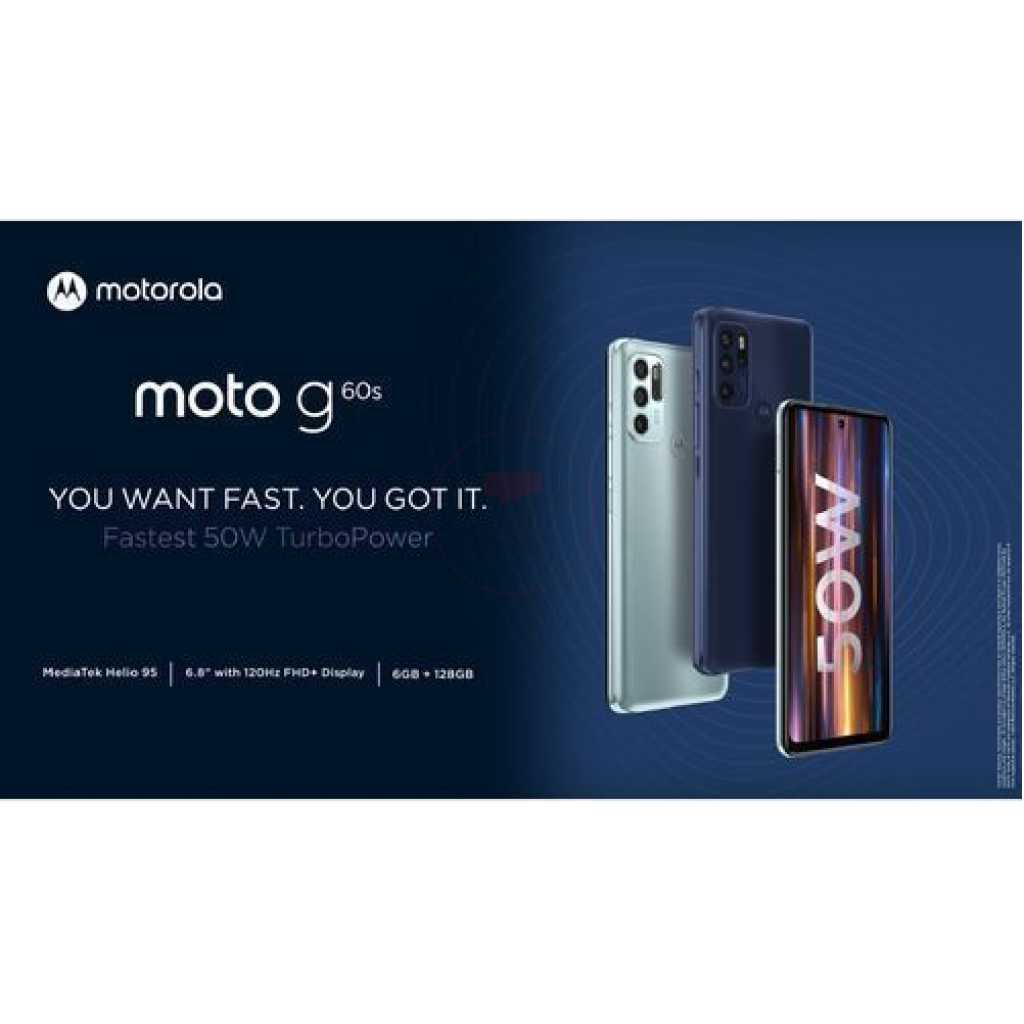 Motorola Moto G60s ,6.8" 6GB RAM/128GB ROM ,5000mAh, 64MP - Blue