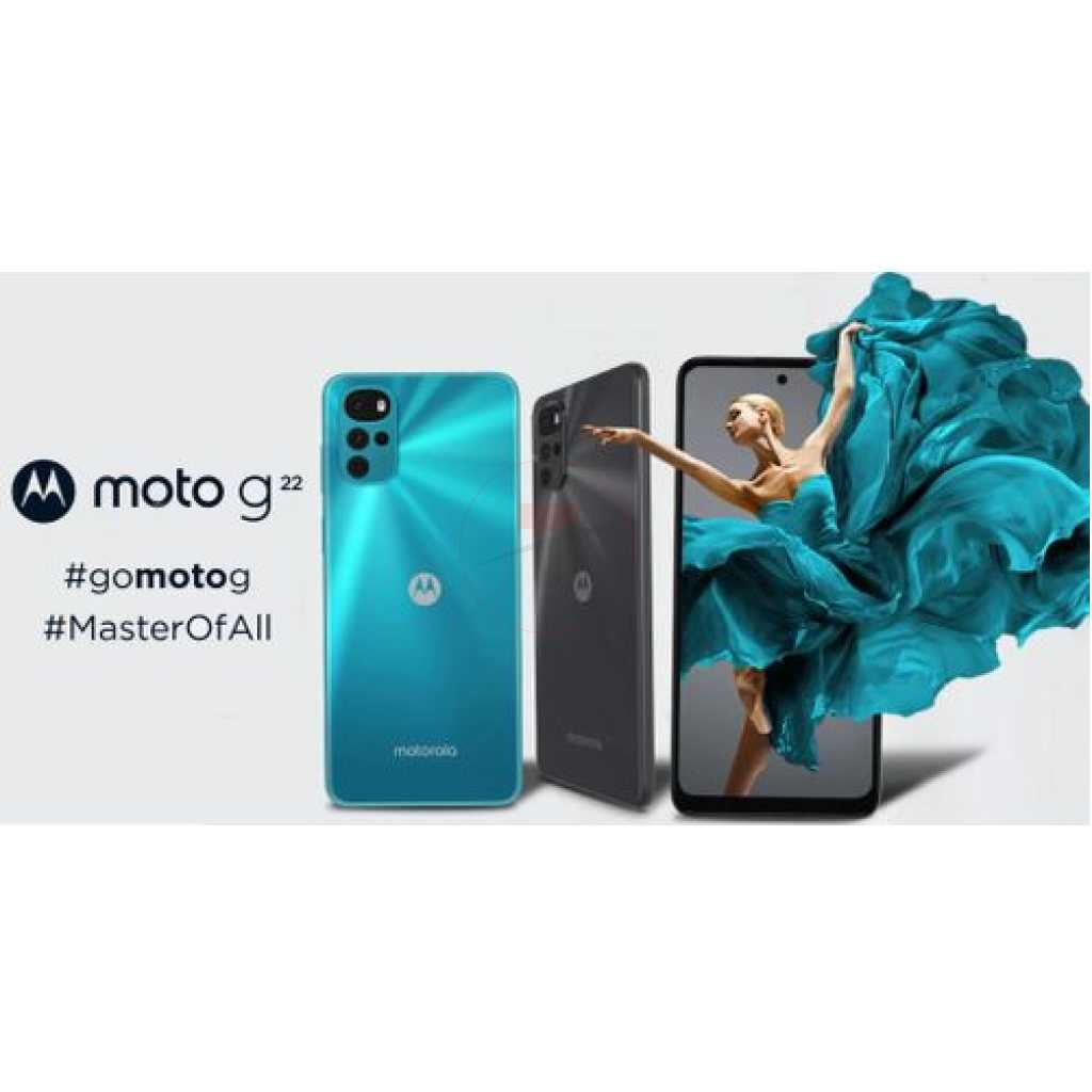 Motorola G22,4GBRAM/128GB ROM 5000mAh 6.5" 50MP - Blue