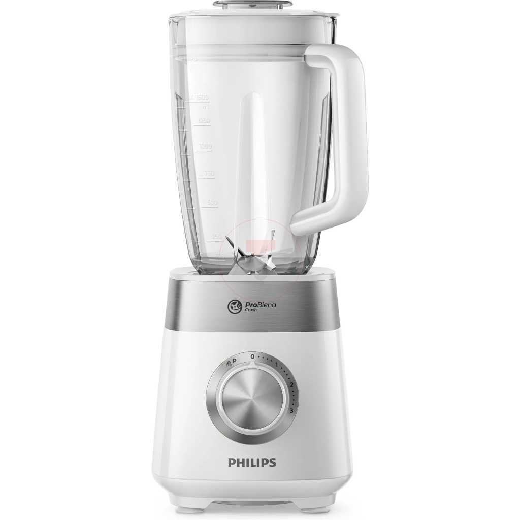 Philips Blender 5000 Series, HR2224/00, ProBlend Crush, 2.0L Maximum Capacity, 1.5L Effective Capacity, 800W, 3 Speed Setting + Pulse, Plastic Jar, White