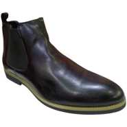 Men’s Faux Leather Boots – Black Men's Boots TilyExpress