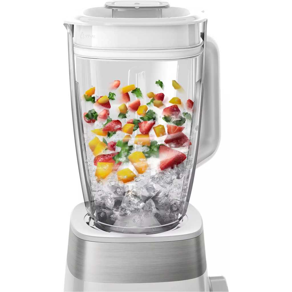 Philips Blender 5000 Series, HR2224/00, ProBlend Crush, 2.0L Maximum Capacity, 1.5L Effective Capacity, 800W, 3 Speed Setting + Pulse, Plastic Jar, White