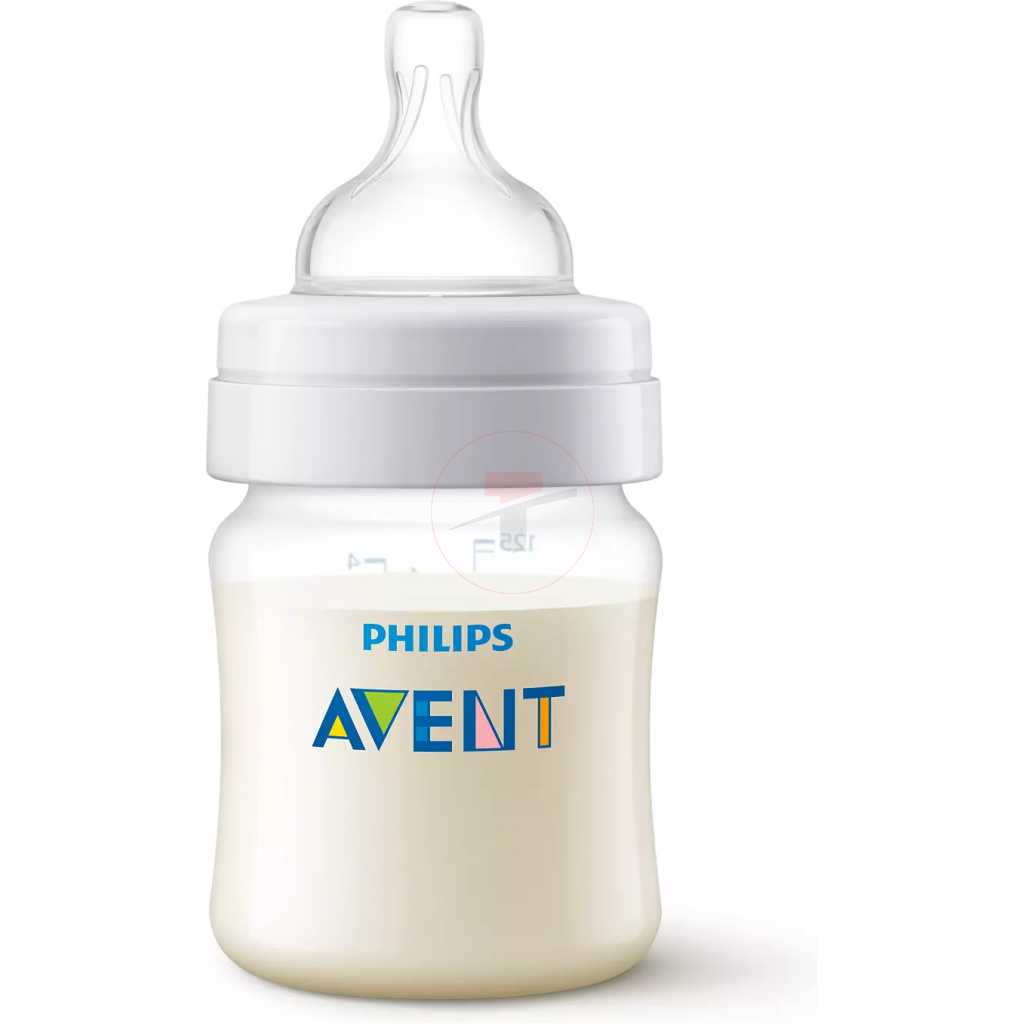 Philips Avent Anti-Colic Baby Bottle 125ml X2, SCG810/62 - White