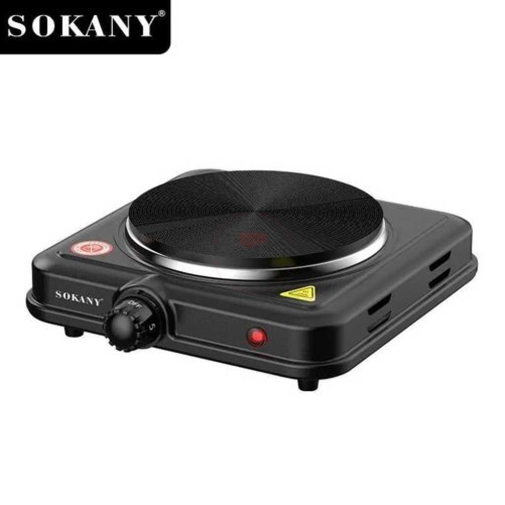 Sokany Eye Flat Single Electric Stove High Fire Power 5 Gear Temperature Adjustment Hot Plate Cooker- Black.