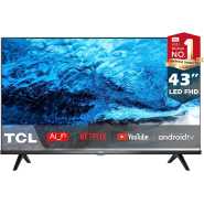 TCL 43-Inch Smart Android Full HD LED Digital TV, Bluetooth, Youtube, Netflix, Prime Video, Google Play, Chromecast Built-In, HDR10, With Inbuilt Free To Air Decoder, Satellite Tuner - Black