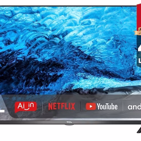 TCL 43-Inch Smart Android Full HD LED Digital TV, Bluetooth, Youtube, Netflix, Prime Video, Google Play, Chromecast Built-InHDR10, With Inbuilt Free To Air Decoder, Satellite Tuner - Black