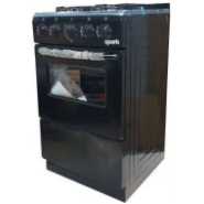 SPARK 50*50 2 Gas Burners +2 Electric Hot Plate P5022E-B, Electric Oven, Auto Ignition - Black