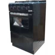 SPARK 50*50 2 Gas Burners +2 Electric Hot Plate P5022E-B, Electric Oven, Auto Ignition - Black