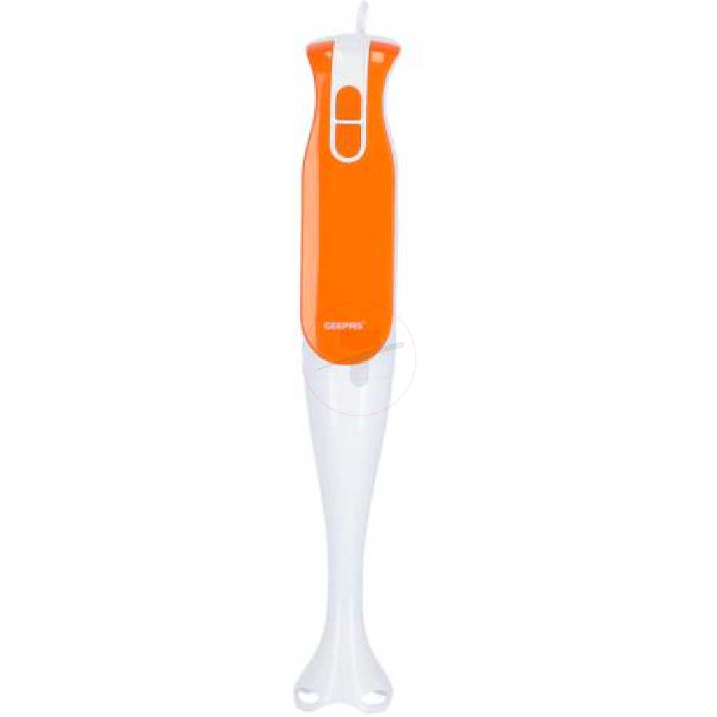 Geepas GHB43039 200W Hand Blender - 2 Speed With Stainless Steel Blades & Detachable Stick | Easy To Clean & Store | Perfect For Purees, Smoothies, Sauces & More