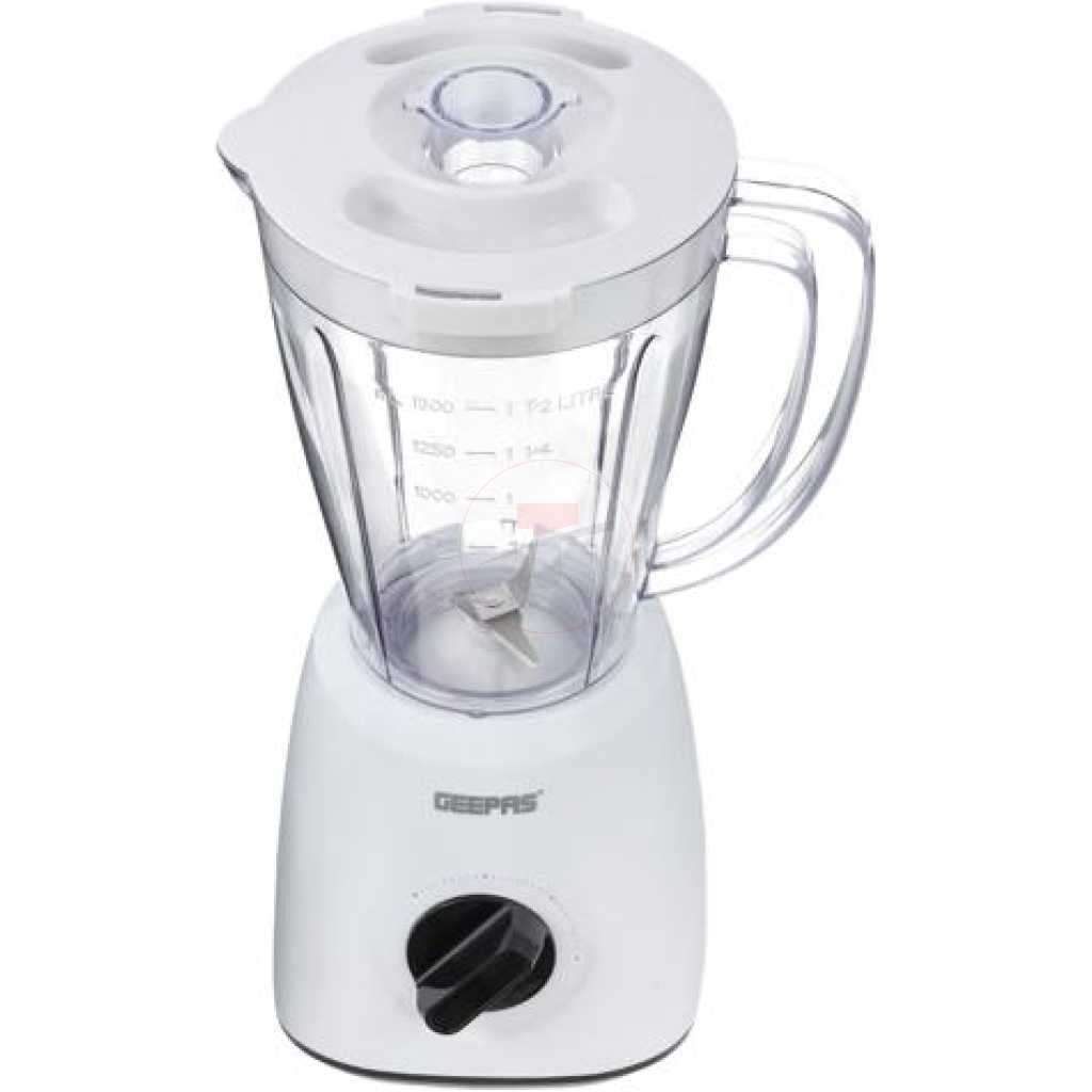 Geepas GSB9894 Multifunctional Blender - Stainless Steel Blades, 2 Speed Control with Pulse | 1.5L Jar, Interlock Protection | Ice Crusher & Smoothie Maker - 2 Year Warranty