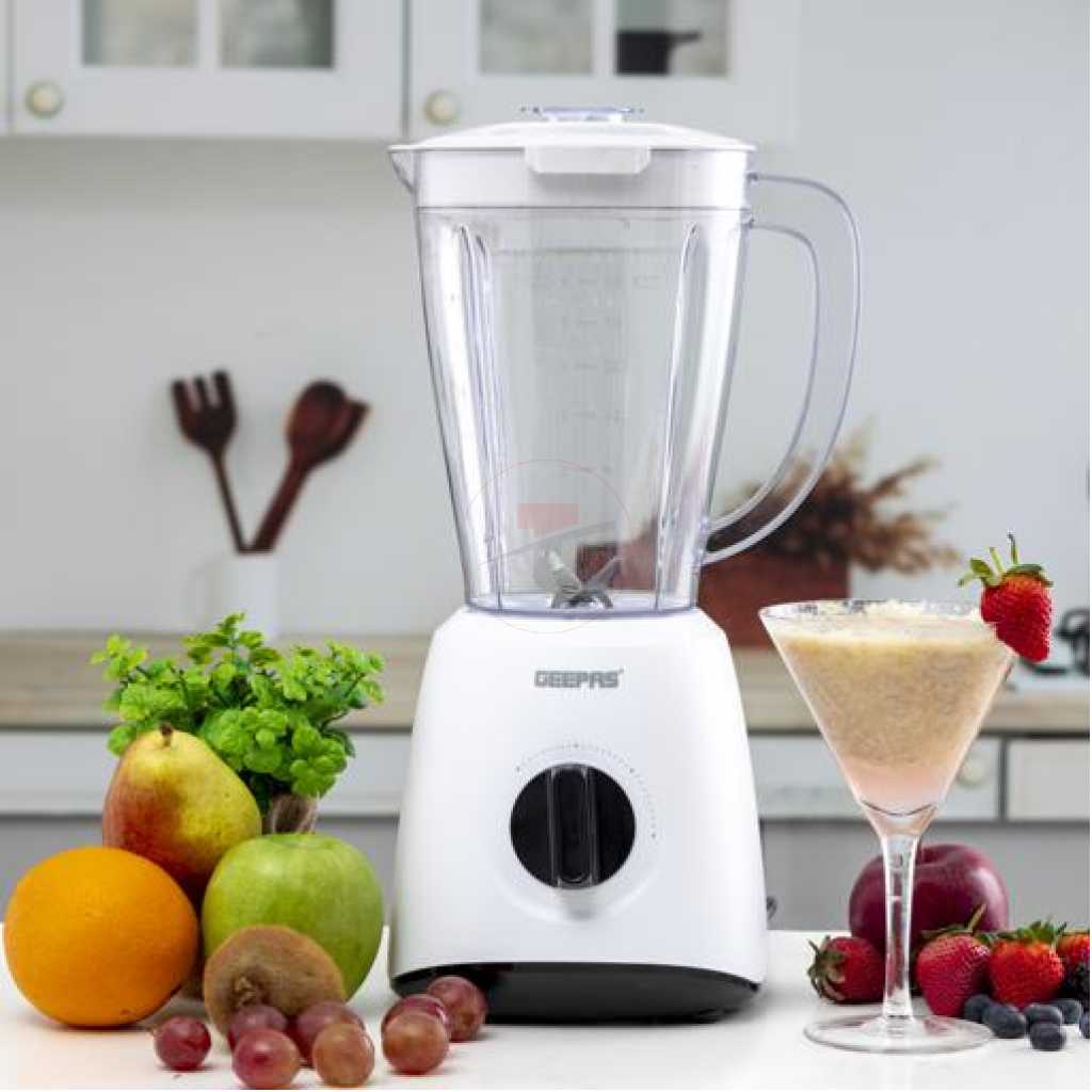 Geepas GSB9894 Multifunctional Blender - Stainless Steel Blades, 2 Speed Control with Pulse | 1.5L Jar, Interlock Protection | Ice Crusher & Smoothie Maker - 2 Year Warranty