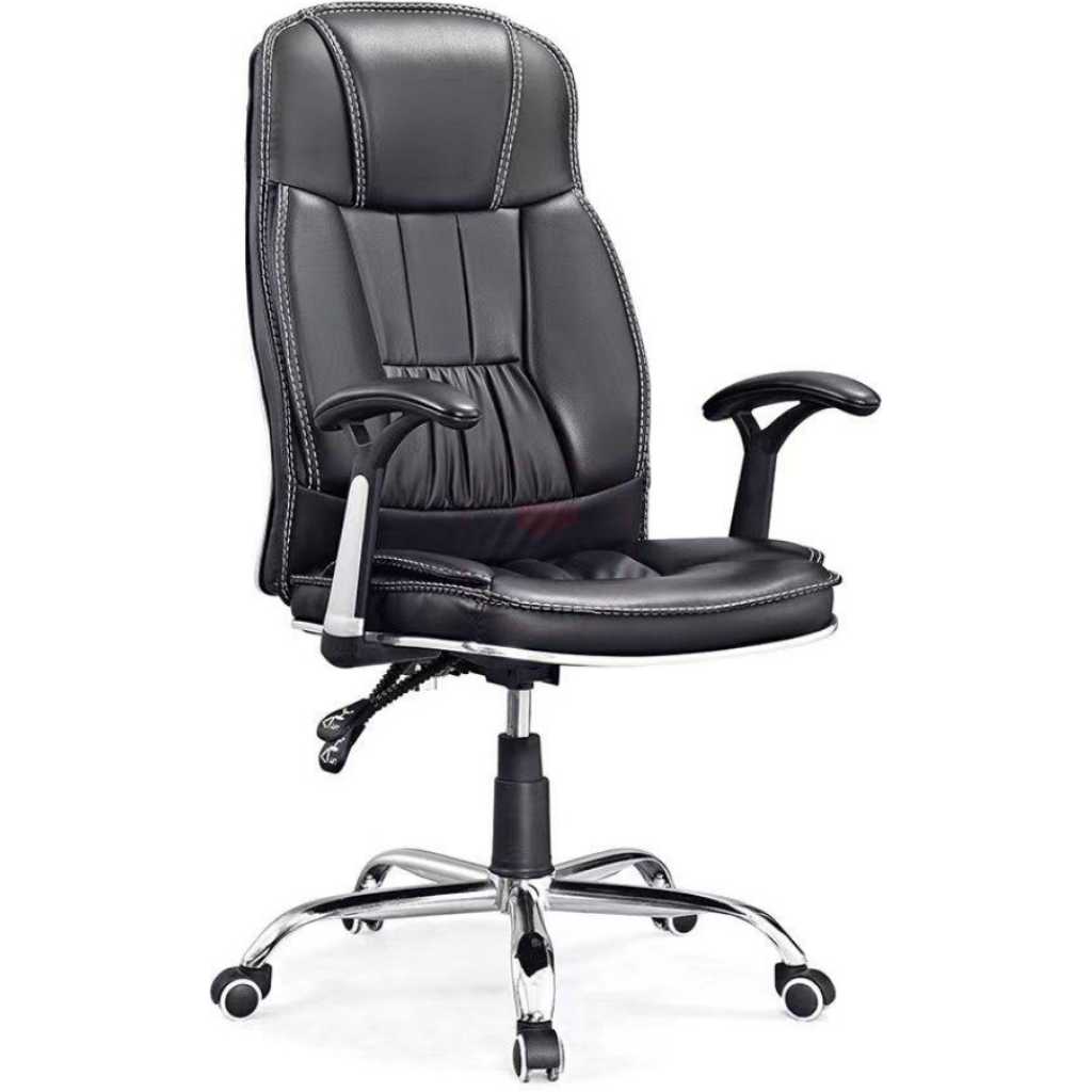 Recliner Office Chair Leather-Black