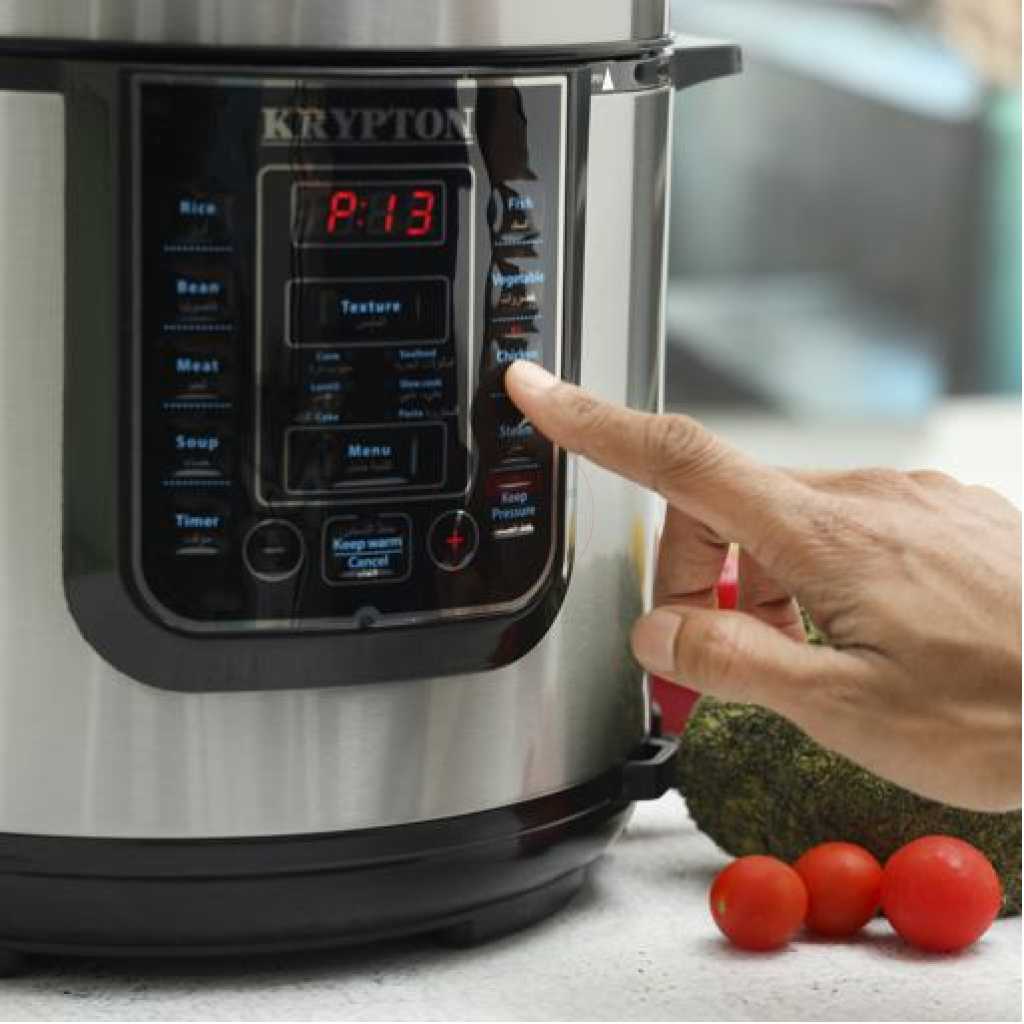 Krypton 6 L Multi-functional Electric Rice, Pressure Cooker KNPC 6297 , Silver