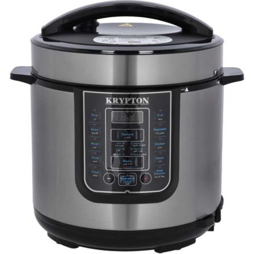 Krypton 6 L Multi-functional Electric Rice, Pressure Cooker KNPC 6297 , Silver