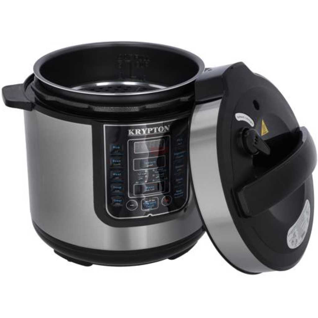 Krypton 6 L Multi-functional Electric Rice, Pressure Cooker KNPC 6297 , Silver