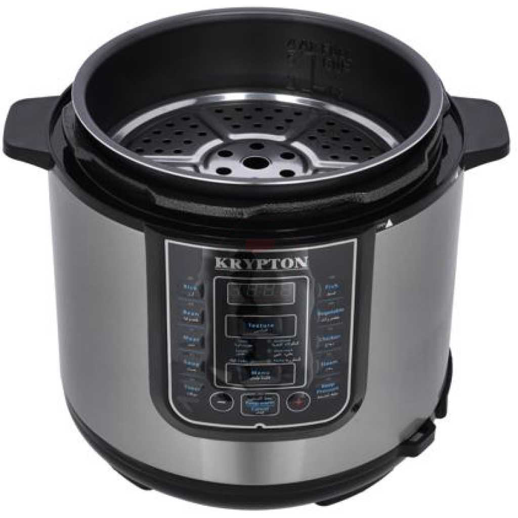 Krypton 6 L Multi-functional Electric Rice, Pressure Cooker KNPC 6297 , Silver