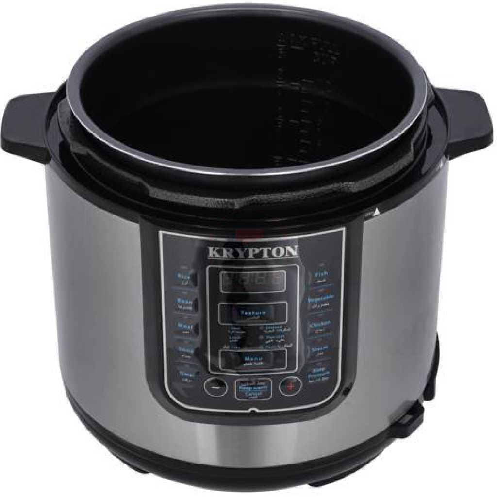 Krypton 6 L Multi-functional Electric Rice, Pressure Cooker KNPC 6297 , Silver