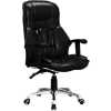 Executive Recliner Office Chair Leather-Black