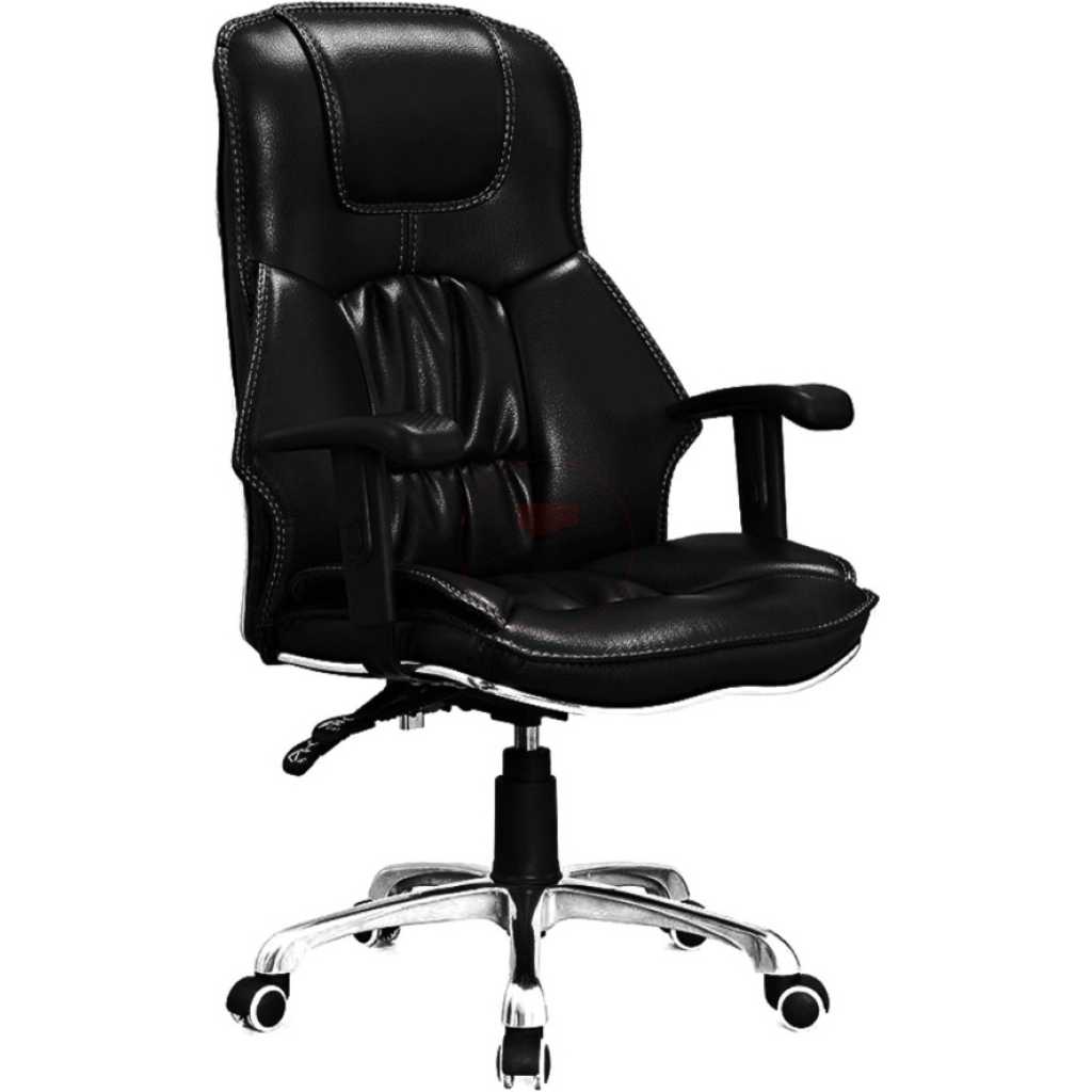 Executive Recliner Office Chair Leather-Black