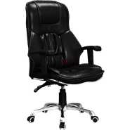 Executive Recliner Office Chair Leather-Black Home Office Desk Chairs TilyExpress