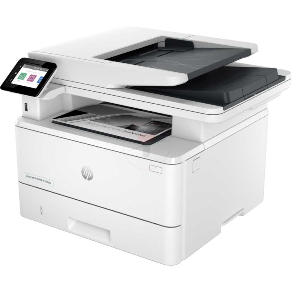 HP LaserJet Pro MFP M4103DW Wireless Smart Business Multifunction Printer, White