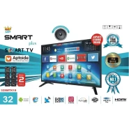 Smart Plus 32- Inch HD Smart Android TV 32SMTKF11; Bluetooth, HDMI, USB, Netflix, Youtube, Prime Video , 2 Remote Controls, Inbuilt Free To Air Decoder - Black