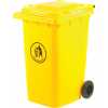 Outdoor 240L Plastic Wheel Dustbin - Standard Size Dustbin, Garbage Bin - Yellow