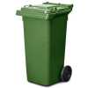 Outdoor 120L Plastic Dustbin Waste Bin, 120 Litres Dustbin, Garbage Bin - Green