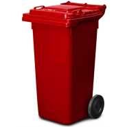 Outdoor 120L Plastic Dustbin Waste Bin, 120 Litres Dustbin – Red Baskets, Bins & Containers TilyExpress