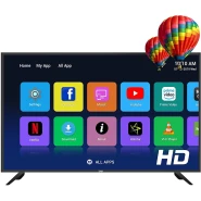 Smart Plus 32- Inch HD Smart Android TV 32SMTKF11; Bluetooth, HDMI, USB, Netflix, Youtube, Prime Video , 2 Remote Controls, Inbuilt Free To Air Decoder - Black