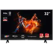 TCL 32-Inch Smart Android LED Digital TV, Bluetooth, Youtube, Netflix, Prime Video, Google Play, Chromecast Built-InHDR10, With Inbuilt Free To Air Decoder, Satellite Tuner - Black
