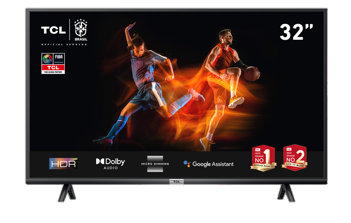 TCL 32 Inch Smart Android LED Digital TV Bluetooth Youtube Netflix Prime Video Google Play Chromecast Built InHDR10 With Inbuilt Free To Air