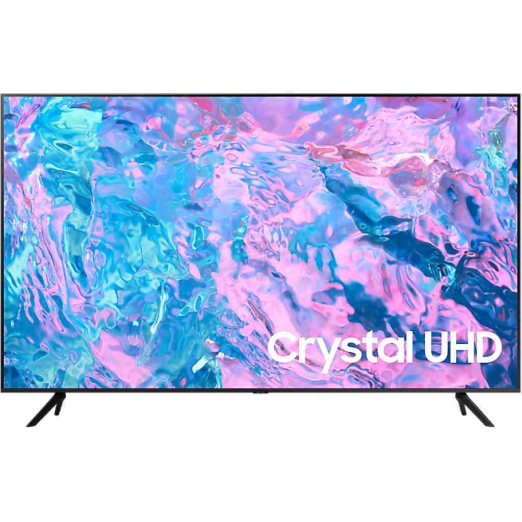 Samsung 55-Inch Crystal UHD 4K Smart LED TV (2023), UA55CU7000; Tizen, Built-in Receiver, Wi-Fi, Bluetooth, Smart Hub, SmartThings - Black
