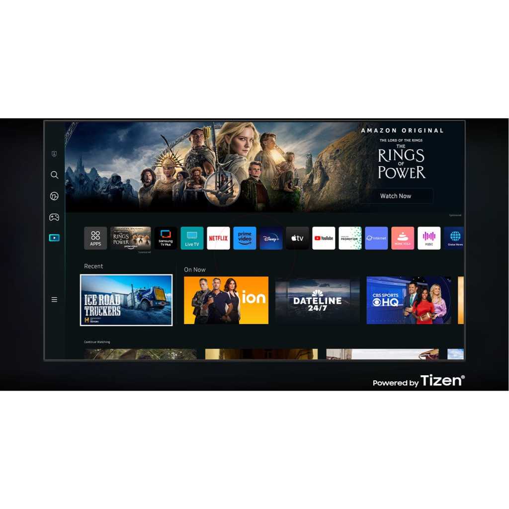 Samsung 55-Inch Crystal UHD 4K Smart LED TV (2023), UA55CU7000; Tizen, Built-in Receiver, Wi-Fi, Bluetooth, Smart Hub, SmartThings - Black