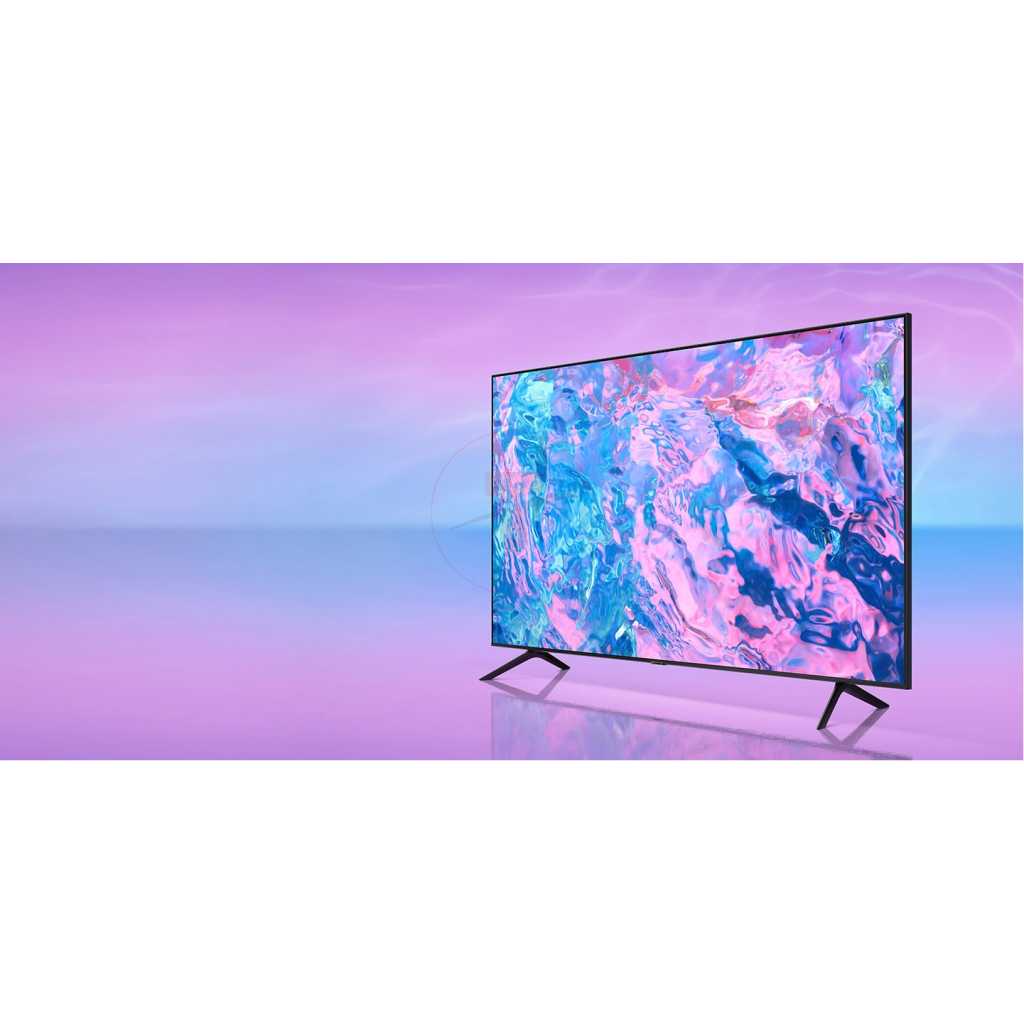 Samsung 55-Inch Crystal UHD 4K Smart LED TV (2023), UA55CU7000; Tizen, Built-in Receiver, Wi-Fi, Bluetooth, Smart Hub, SmartThings - Black