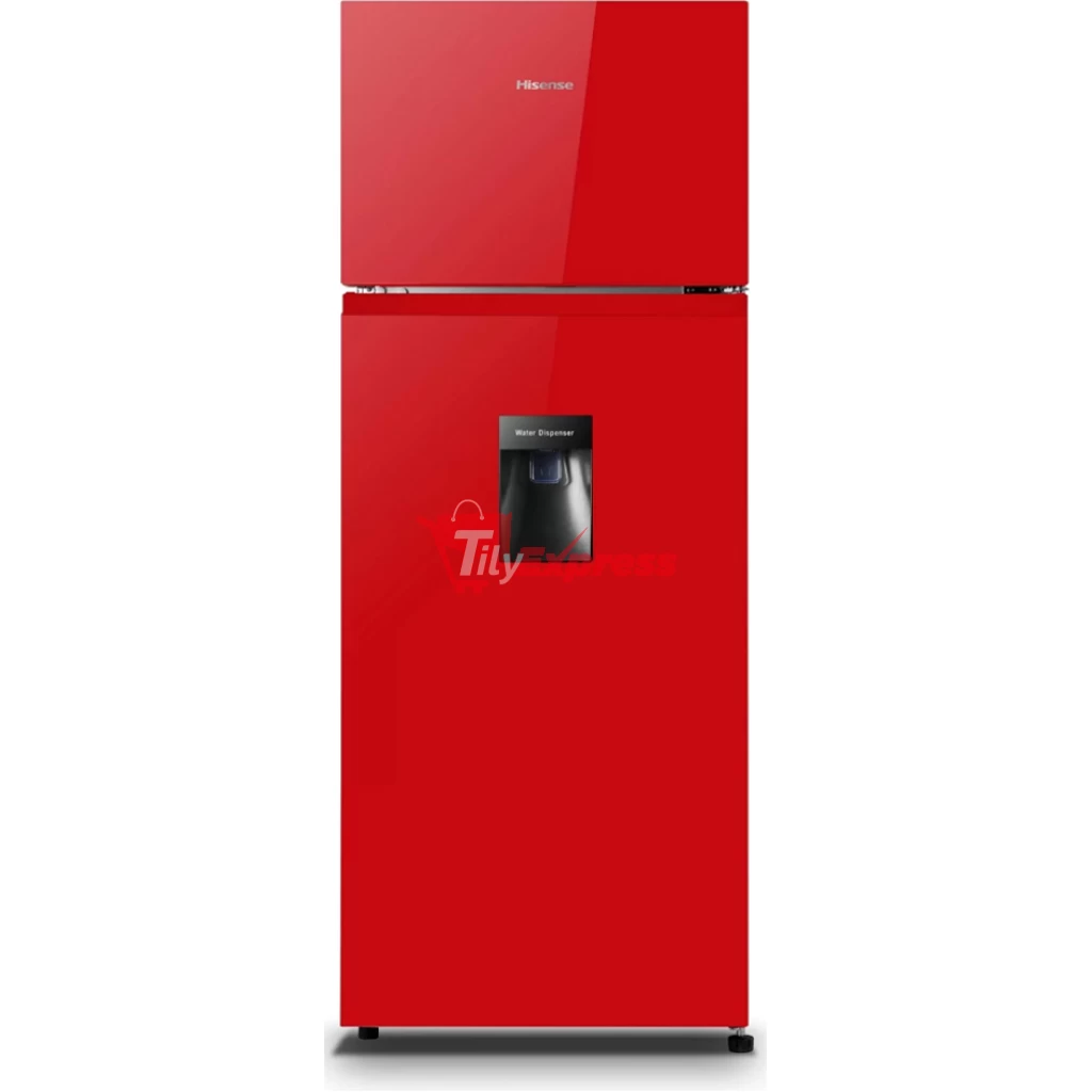 Hisense 270-Litre Fridge RD-27DR; Water Dispenser Top Mounted Freezer Double Door Fridge Refrigerator - Red