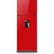 Hisense 270-Litre Fridge RD-27DR; Water Dispenser Top Mounted Freezer Double Door Fridge Refrigerator - Red