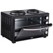 RAF 40 Litres Electric Oven Cooker With 2 Hot Plates- Black