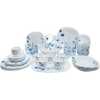 Luminarc Misty Blue Plates, Cups, Bowls Glass Dinnerware Set, 46 Piece, Multicolor