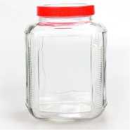 Bon Appetit 4.5L Square Glass Cereal Cookies Storage Jar Container Bottle Tin- Clear