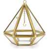 Acrylic Ring Display Holder Geometric Jewelry Box Wedding Gift Box Hanging Prism Stand Proposal Ring Display Case (Diamond Shape)