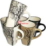 6 Pieces Of Big Tree Coffee Tea Cups Drinking Mugs- Multicolor