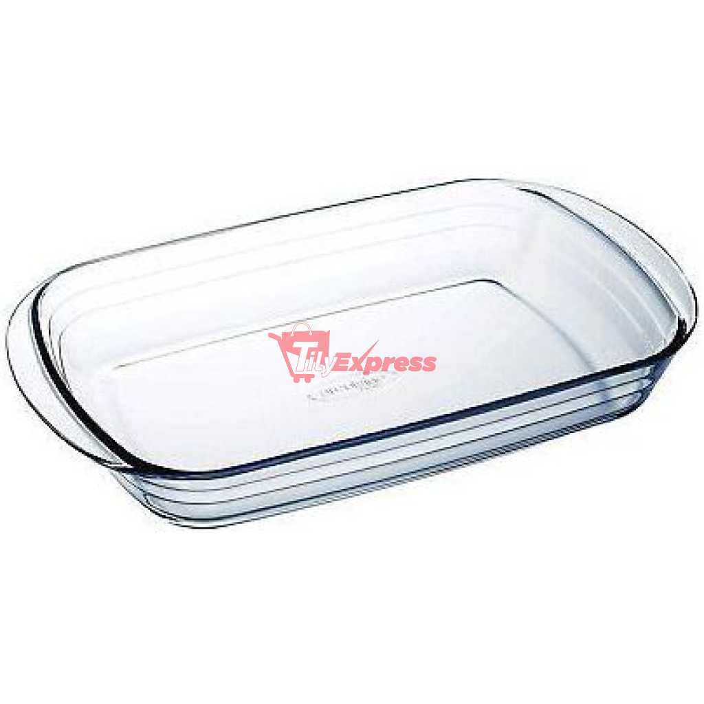 O Cuisine Glass-Rectangular fountain oven boron 35X22X6Cm Baking Dish Pan - Clear.