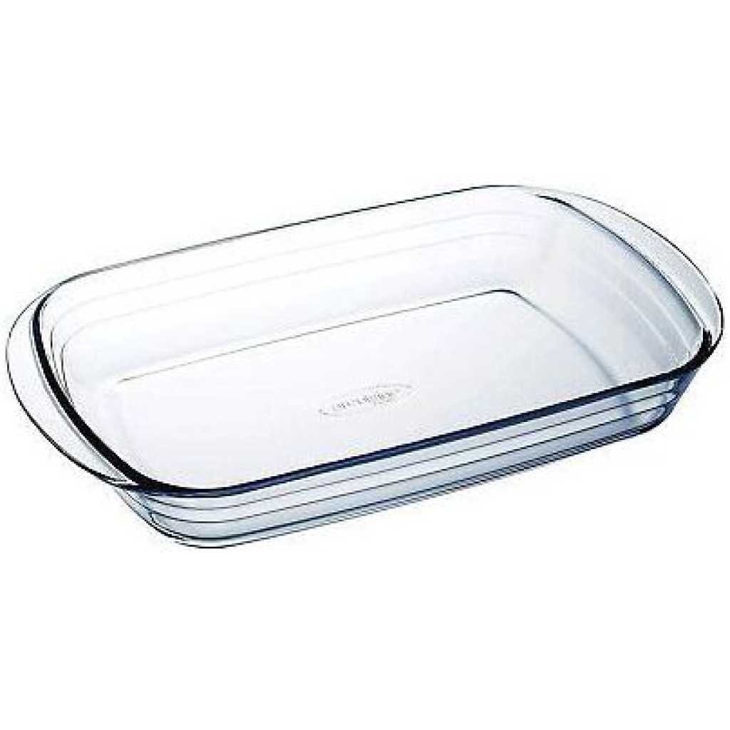 O Cuisine Glass-Rectangular fountain oven boron 35X22X6Cm Baking Dish Pan-Clear.