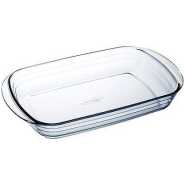 O Cuisine Glass-Rectangular fountain oven boron 35X22X6Cm Baking Dish Pan - Clear.