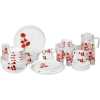 Luminarc Hypnosis Plates, Cups, Bowls Glass Dinnerware Set, 46 Piece, Multicolor