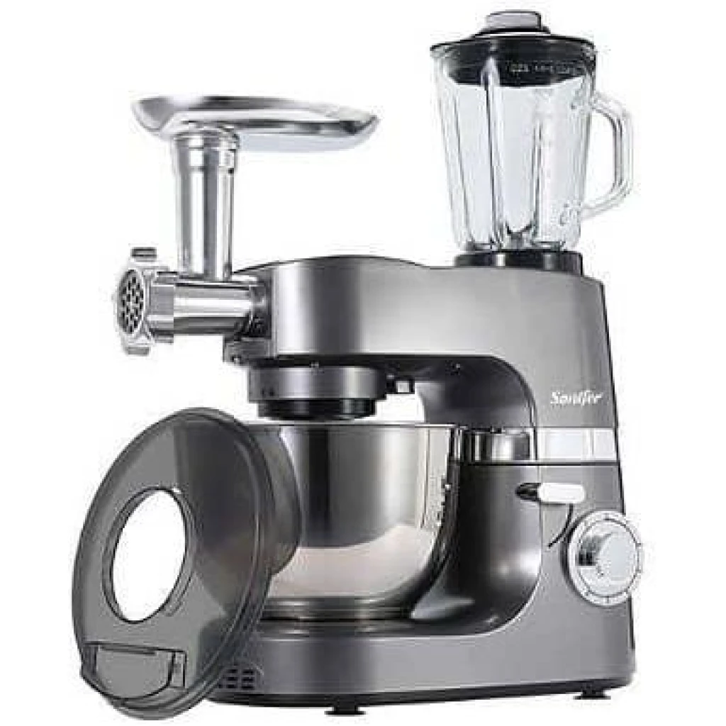 Sonifer 7 L 6 Speed 3 in 1 Food Mixer Professional Commercial Blender Stand Mixer Meat Grinder For Home- Silver